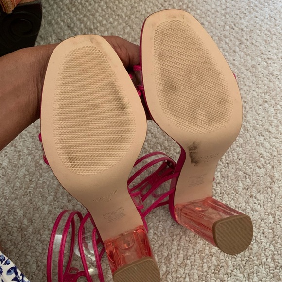 Zara basic collection sandal with vinyl heel - Picture 4 of 5